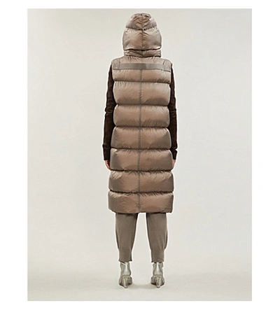 Shop Rick Owens Quilted Satin Gilet In Dust