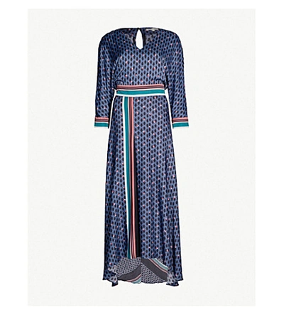 Shop Maje Reanne Printed Crepe Dress