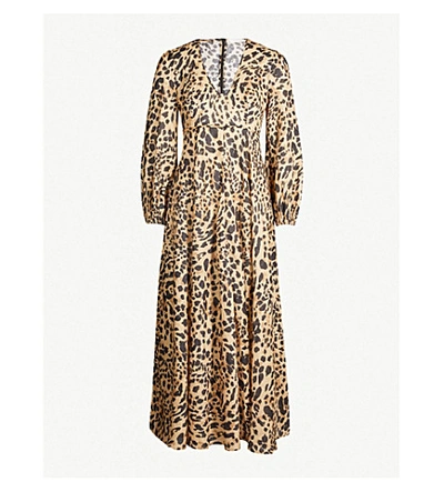 Shop Zimmermann Veneto Leopard-print Linen Dress