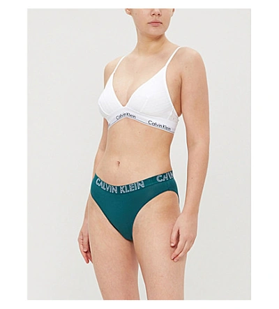 Shop Calvin Klein Ultimate Stretch-cotton Bikini Briefs In Zay Antithesis