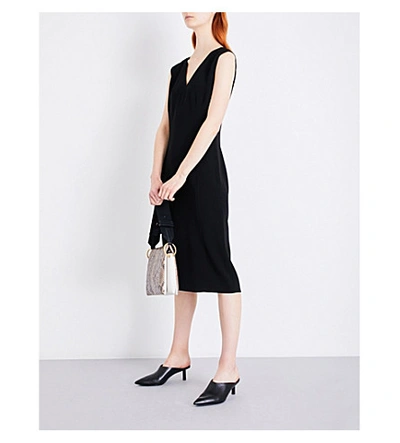 Shop Joseph Dana Tailored-fit Crepe Dress In Black