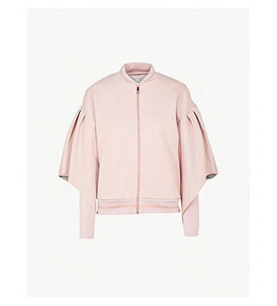 Shop Ted Baker Kimono-sleeves Bomber Jacket In Dusky Pink