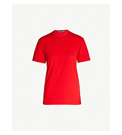 Shop Artica Arbox Reminiscent-print Cotton-jersey T-shirt In Red