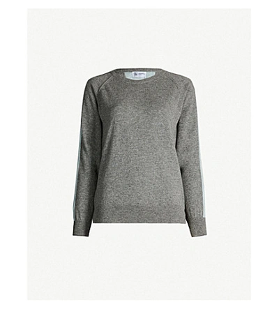 Shop Johnstons Lola Cashmere Jumper In Granite Foam Ecru