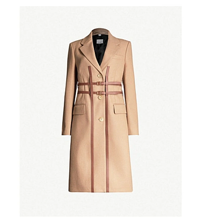 Shop Burberry Callington Belted Wool Trench Coat In Camel