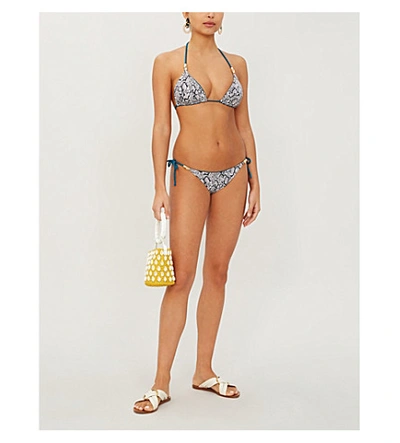 Shop Heidi Klein Mombasa Reversible Triangle Bikini Top In Print
