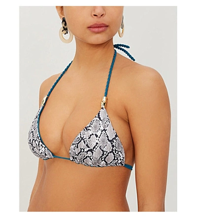 Shop Heidi Klein Mombasa Reversible Triangle Bikini Top In Print