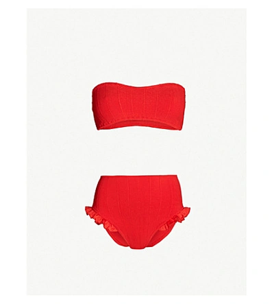 Shop Hunza G Osiris Bikini Set In Red