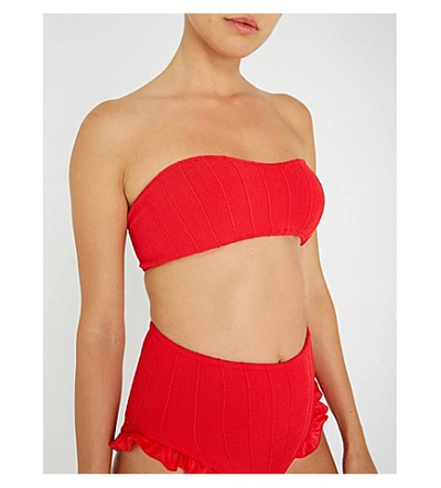 Shop Hunza G Osiris Bikini Set In Red