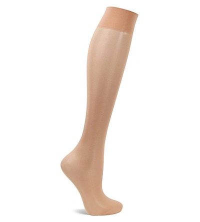 Wolford Womens Gobi Satin-touch Pop-socks In Gobi