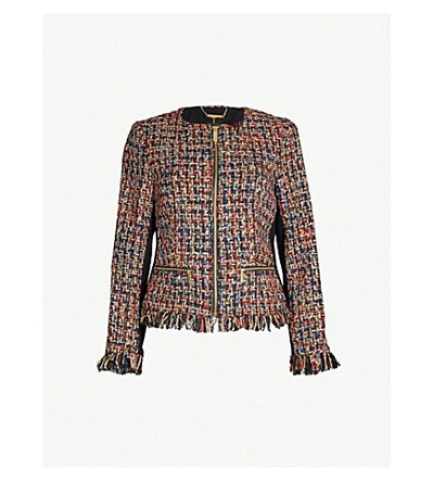 Shop Ted Baker Lorella Bouclé Tweed Jacket In Black