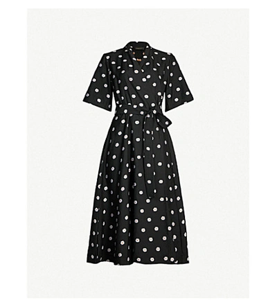 Shop Stine Goya Kylie Floral-print Jacquard Wrap Dress In Daisy