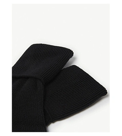Shop Johnstons Ribbed Cashmere Socks In Black