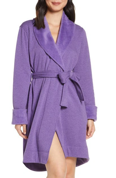 Shop Ugg Blanche Ii Short Robe In Violet Bloom Heather