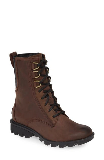 Shop Sorel Phoenix Waterproof Lace-up Boot In Cattail Leather