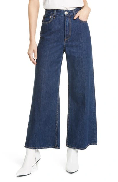 Shop Rag & Bone Ruth Super High Waist Crop Wide Leg Jeans In Cote Dazu