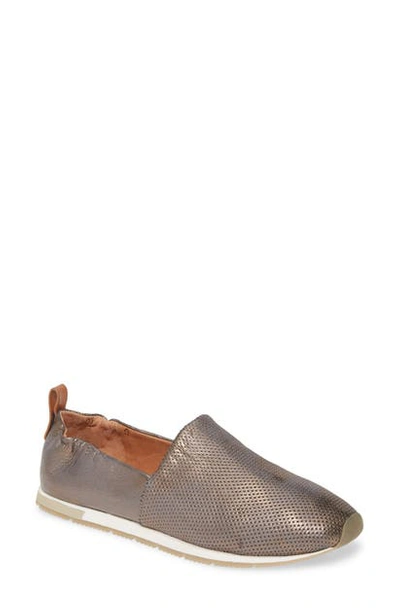 Shop Gentle Souls By Kenneth Cole Luca Flat In Pewter Leather