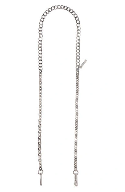 Shop Marc Jacobs Chain Guitar Bag Strap In Nickel