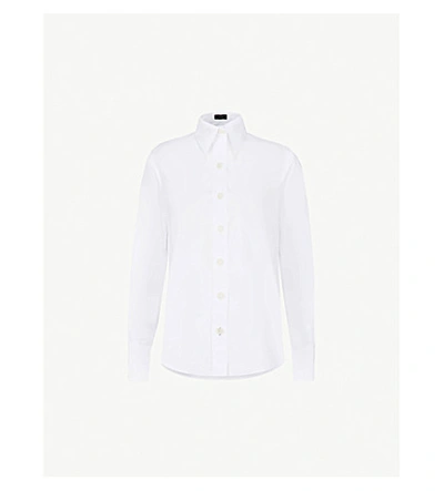 Shop Joseph Garcon Cotton Shirt In White
