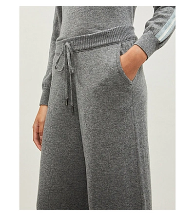 Shop Johnstons Relaxed-fit Cashmere Culottes In Granite