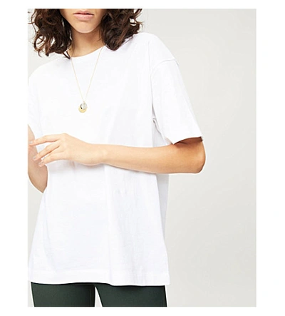 Shop Joseph Round-neck Cotton-jersey T-shirt In White