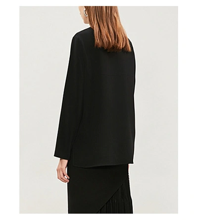 Shop Stella Mccartney Arlesa Stretch-crepe Top In Black