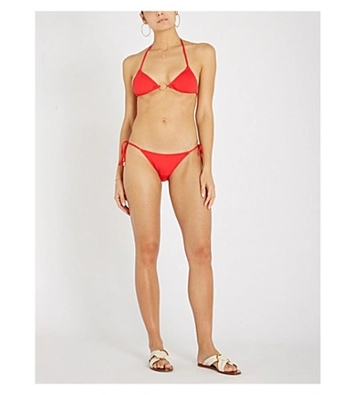 Shop Melissa Odabash Miami Bikini Bottoms In Red