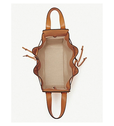Shop Loewe Hammock Leather Shoulder Bag In Light Caramel