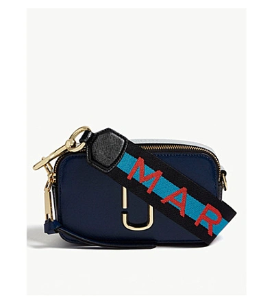 Shop Marc Jacobs Snapshot Cross-body Wallet In Blue Sea Multi