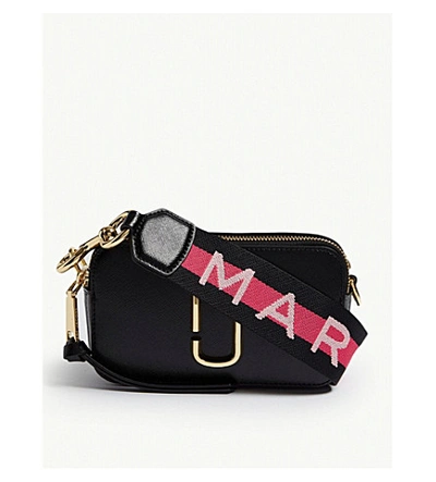 Shop Marc Jacobs Snapshot Leather Cross-body Bag In French+grey+multi