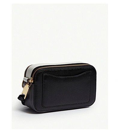 Shop Marc Jacobs Snapshot Leather Cross-body Bag In French+grey+multi