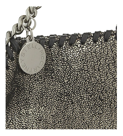 Shop Stella Mccartney Tiny Falabella Shoulder Bag In Ruthenium