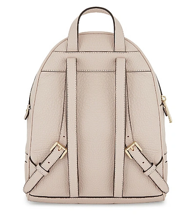 Shop Michael Michael Kors Rhea Medium Leather Backpack In Soft Pink