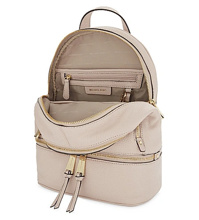 Shop Michael Michael Kors Rhea Medium Leather Backpack In Soft Pink