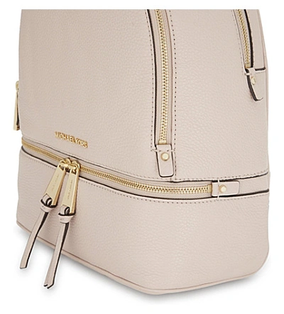 Shop Michael Michael Kors Rhea Medium Leather Backpack In Soft Pink