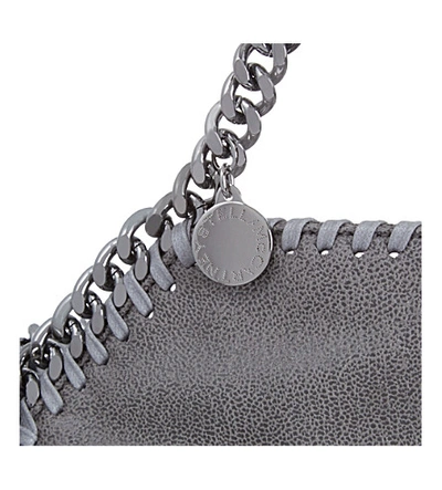 Shop Stella Mccartney Women's Light Grey Mini Falabella Faux-suede Tote