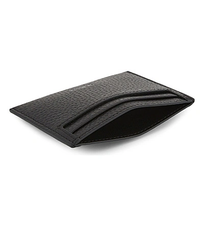 Shop Mulberry Grained Leather Card Holder In Black