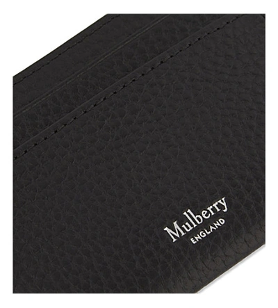 Shop Mulberry Grained Leather Card Holder In Black