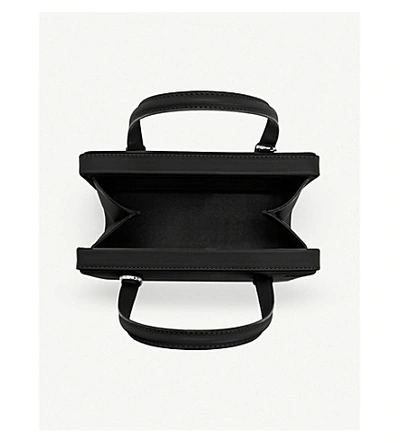 Shop Loewe Postal Leather Shoulder Bag In Black