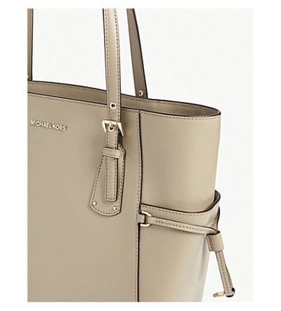 Shop Michael Michael Kors Leather Tote Bag In Truffle