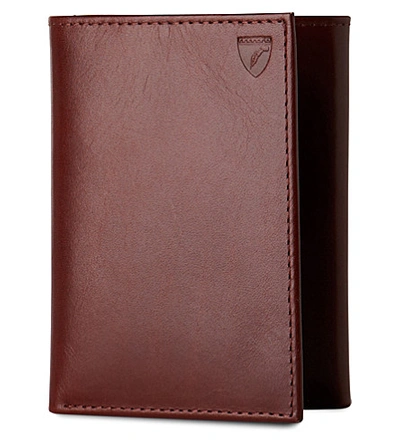 Shop Aspinal Of London Trifold Leather Wallet In Cognac