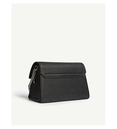 Shop Givenchy Gv3 Small Leather Shoulder Bag In Black/silver