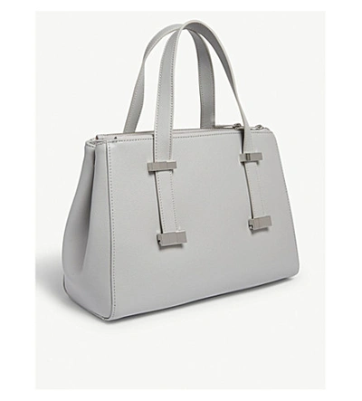 Shop Ted Baker Bow Detail Leather Tote In Grey