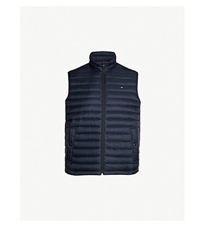 Tommy Hilfiger Padded Shell-down Gilet In Blue | ModeSens