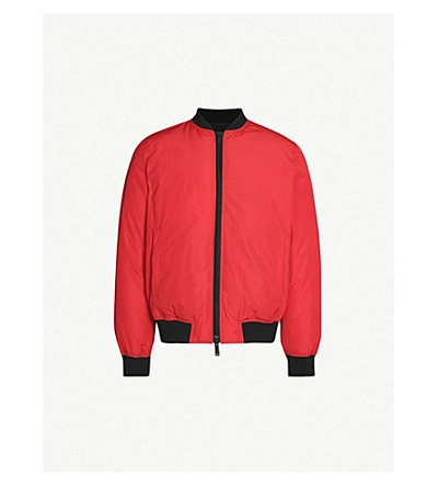 Shop Dsquared2 Logo-print Padded Shell-down Bomber Jacket In Red