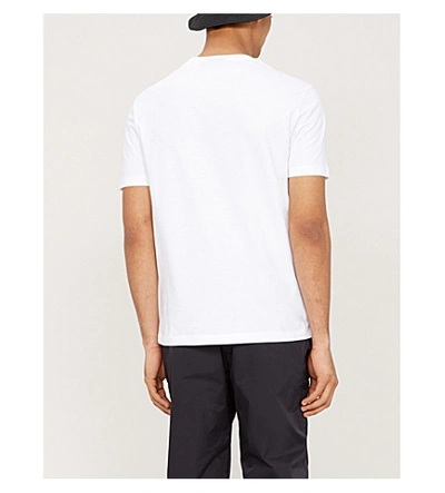Shop Emporio Armani Mens White Logo-print Cotton-jersey T-shirt Xxxl