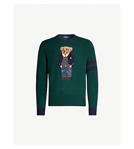 green polo bear sweater