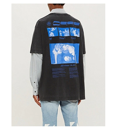 Shop Off-white Hardcore Caravaggio Cotton-jersey T-shirt In Black