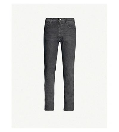 Shop Givenchy Faded Straight Jeans In Black