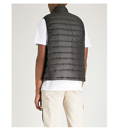Shop Patagonia Padded Shell-down Gilet In Black